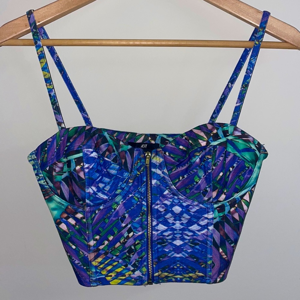 H&M Size Small Tropical Bustier
